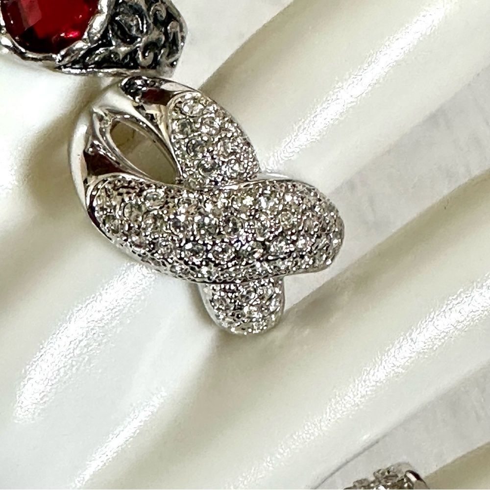 Silver tone ring bundle of 3 - Picture 7 of 7
